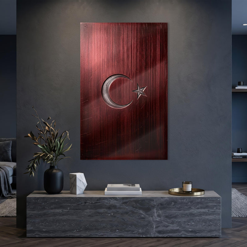 Metal Doku Türk Bayrağı Cam Tablo – Cam Tablo