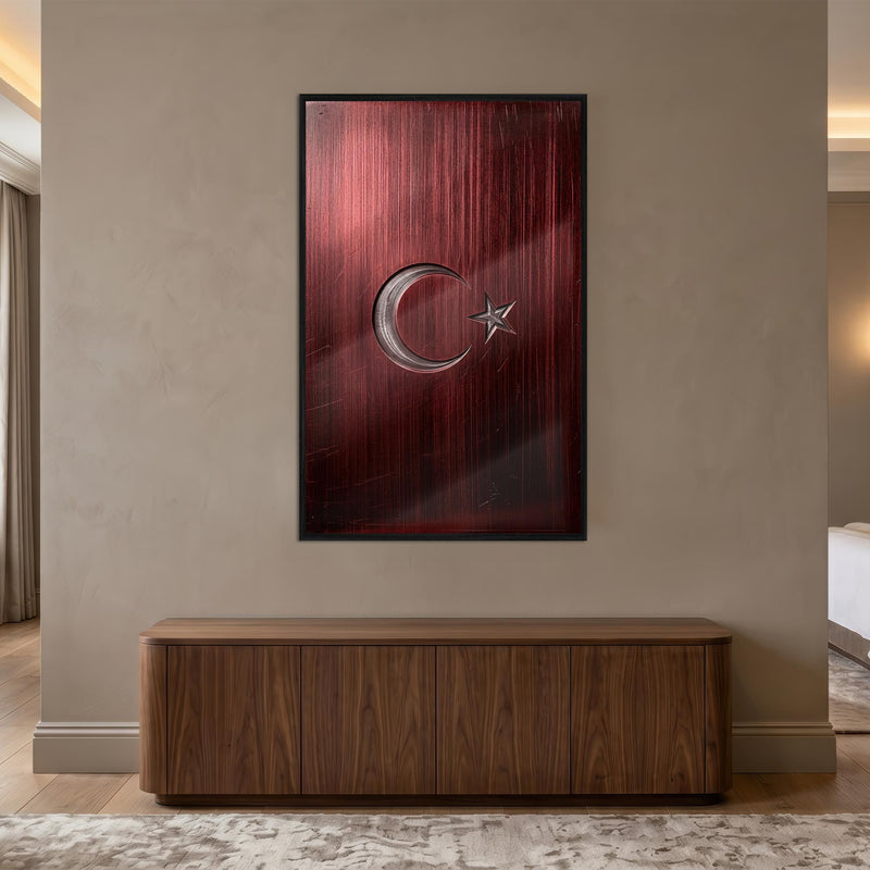 Metal Doku Türk Bayrağı Cam Tablo – Cam Tablo