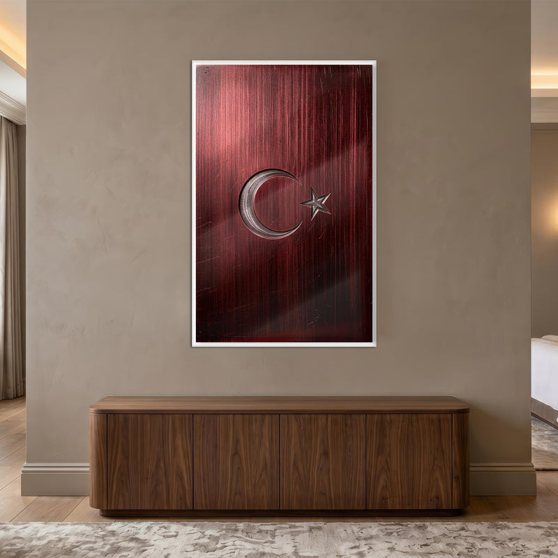 Metal Doku Türk Bayrağı Cam Tablo – Cam Tablo