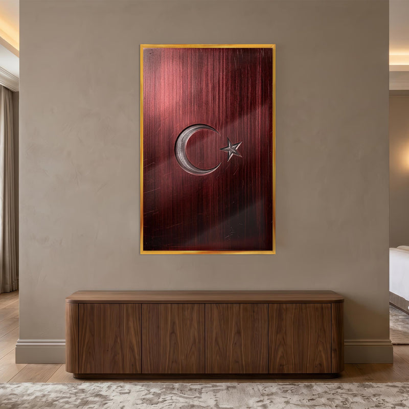 Metal Doku Türk Bayrağı Cam Tablo – Cam Tablo