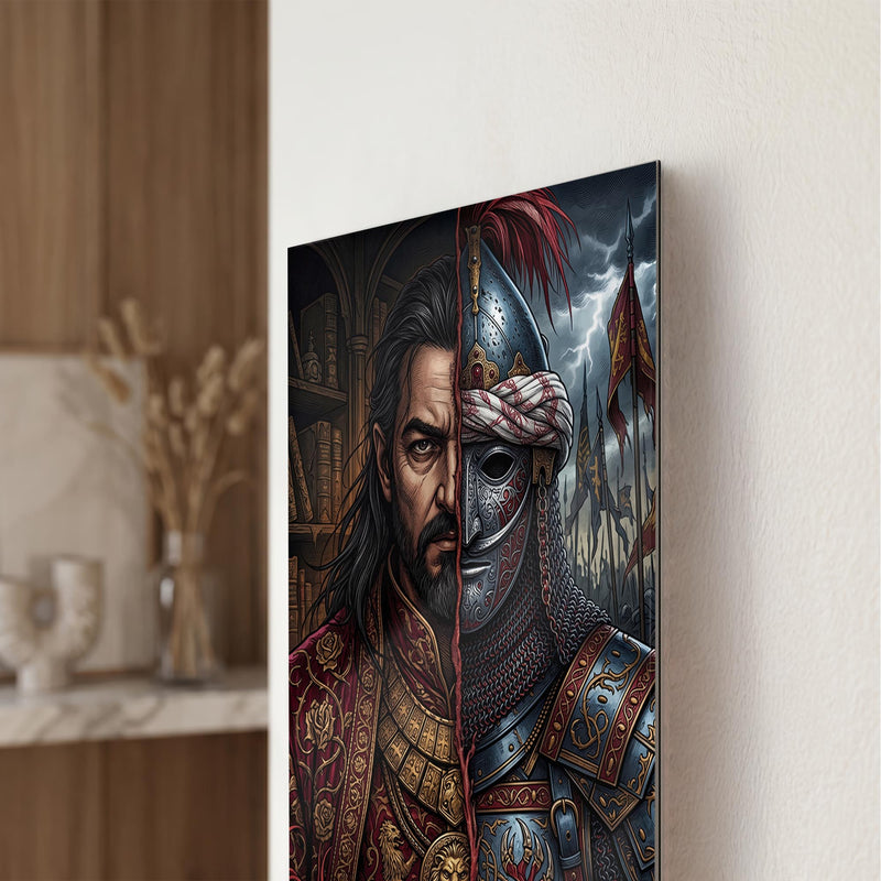 Sultan Savaşçı İkili Portre Cam Tablo Ortam Görseli