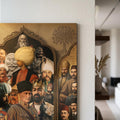 Türk Tarihi Sultanlar Kolaj Cam Tablo Ortam Görseli