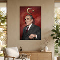 Türk Milliyetçi Portre Cam Tablo Ortam Görseli