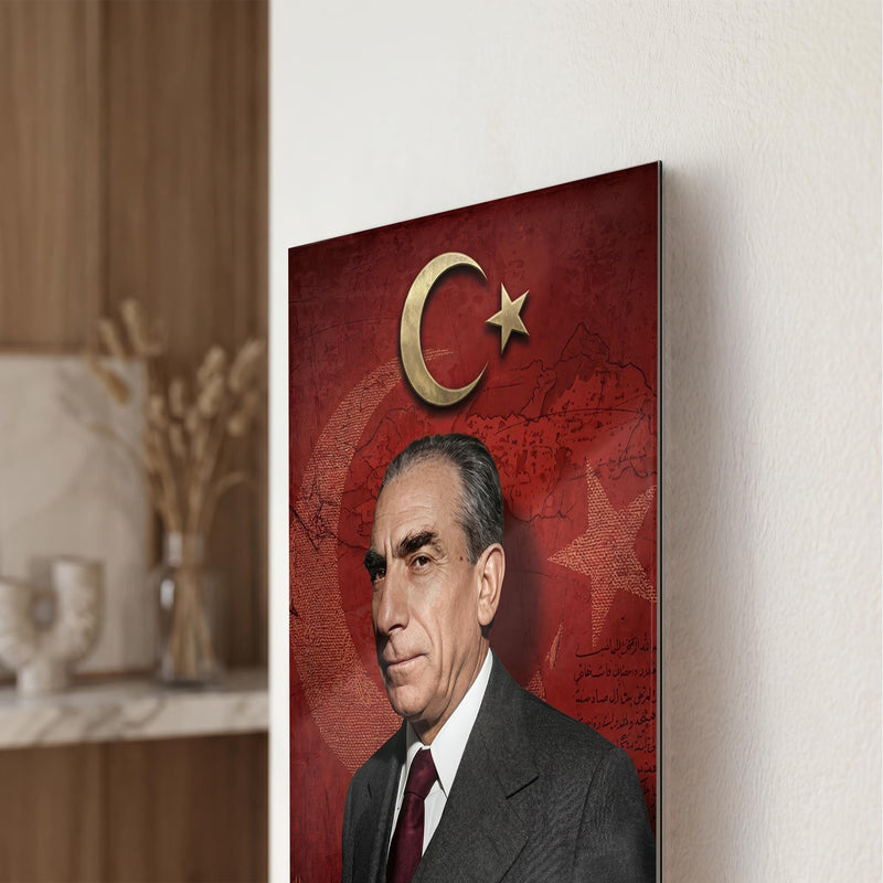Türk Milliyetçi Portre Cam Tablo Ortam Görseli