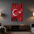 Siyah Şerit Türk Bayrağı Cam Tablo – Cam Tablo