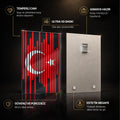 Siyah Şerit Türk Bayrağı Cam Tablo – Cam Tablo