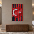 Siyah Şerit Türk Bayrağı Cam Tablo – Cam Tablo