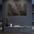 Neon Kırmızı Türk Bayrağı Cam Tablo – Cam Tablo