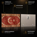 Kilim Desen Türk Bayrağı Cam Tablo – Cam Tablo