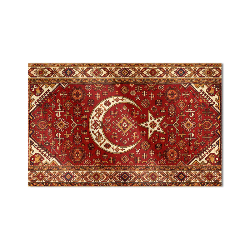 Kilim Desen Türk Bayrağı Cam Tablo – Cam Tablo