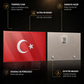 Flat Minimal Türk Bayrağı Cam Tablo – Cam Tablo
