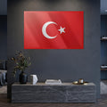Flat Minimal Türk Bayrağı Cam Tablo – Cam Tablo