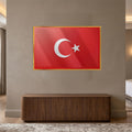 Flat Minimal Türk Bayrağı Cam Tablo – Cam Tablo