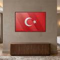 Flat Minimal Türk Bayrağı Cam Tablo – Cam Tablo