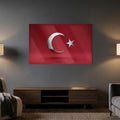 Krom Görünümlü Türk Bayrağı Cam Tablo – Cam Tablo