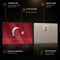Krom Görünümlü Türk Bayrağı Cam Tablo – Cam Tablo