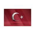 Krom Görünümlü Türk Bayrağı Cam Tablo – Cam Tablo