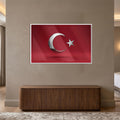 Krom Görünümlü Türk Bayrağı Cam Tablo – Cam Tablo