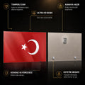 Çıkartma Efektli Türk Bayrağı Cam Tablo – Cam Tablo
