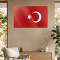 Çıkartma Efektli Türk Bayrağı Cam Tablo – Cam Tablo