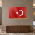 Çıkartma Efektli Türk Bayrağı Cam Tablo – Cam Tablo
