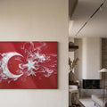 Duman Dalgası Türk Bayrağı Cam Tablo – Cam Tablo
