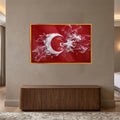 Duman Dalgası Türk Bayrağı Cam Tablo – Cam Tablo
