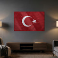 Kumaş Görünümlü Türk Bayrağı Cam Tablo – Cam Tablo