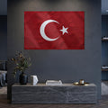 Kumaş Görünümlü Türk Bayrağı Cam Tablo – Cam Tablo