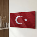 Kumaş Görünümlü Türk Bayrağı Cam Tablo – Cam Tablo