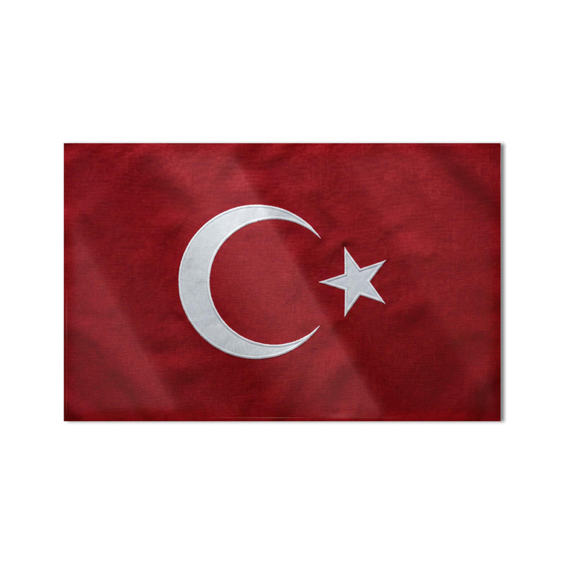 Kumaş Görünümlü Türk Bayrağı Cam Tablo – Cam Tablo