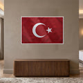 Kumaş Görünümlü Türk Bayrağı Cam Tablo – Cam Tablo