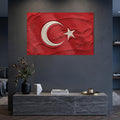 Kum Görünümlü Türk Bayrağı Cam Tablo – Cam Tablo