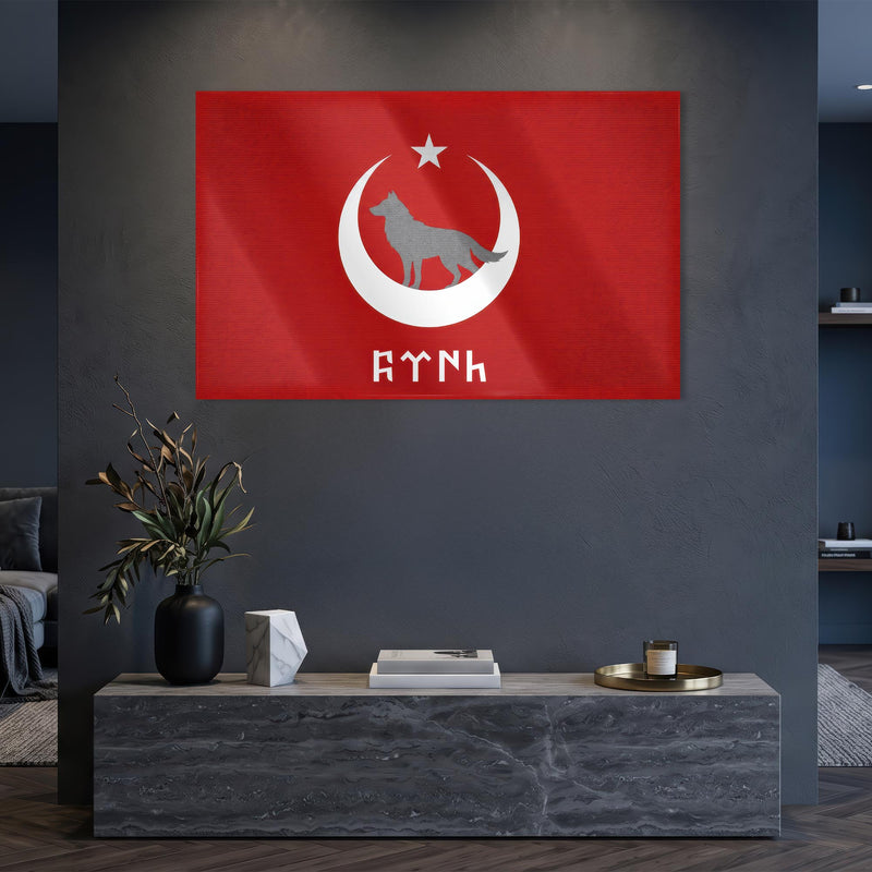 Bozkurt Ay Yıldız Göktürk Cam Tablo – Cam Tablo