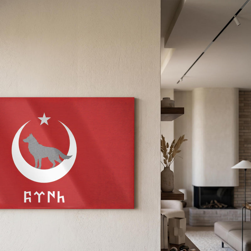 Bozkurt Ay Yıldız Göktürk Cam Tablo – Cam Tablo