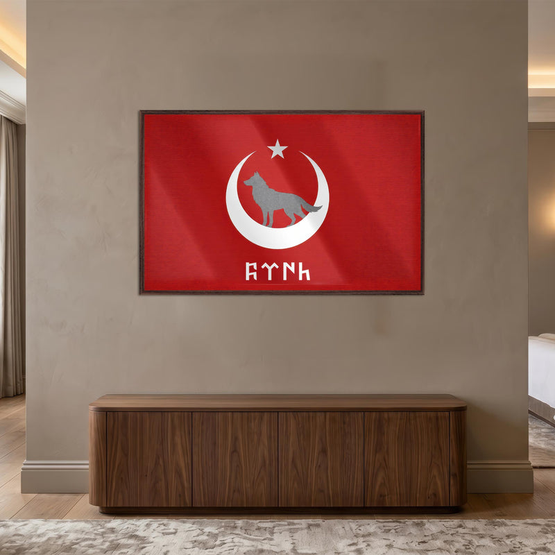 Bozkurt Ay Yıldız Göktürk Cam Tablo – Cam Tablo