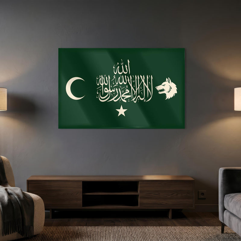 Türk İslam Bayrağı Cam Tablo – Cam Tablo