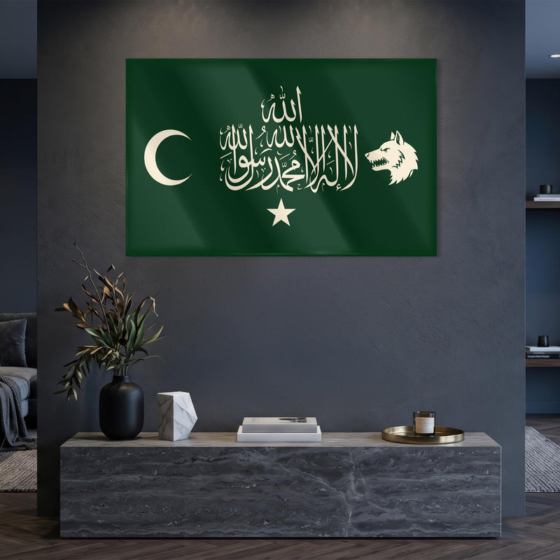 Türk İslam Bayrağı Cam Tablo – Cam Tablo