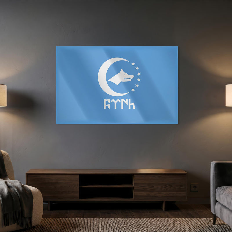 Bozkurt Hilal Mavi Cam Tablo – Cam Tablo