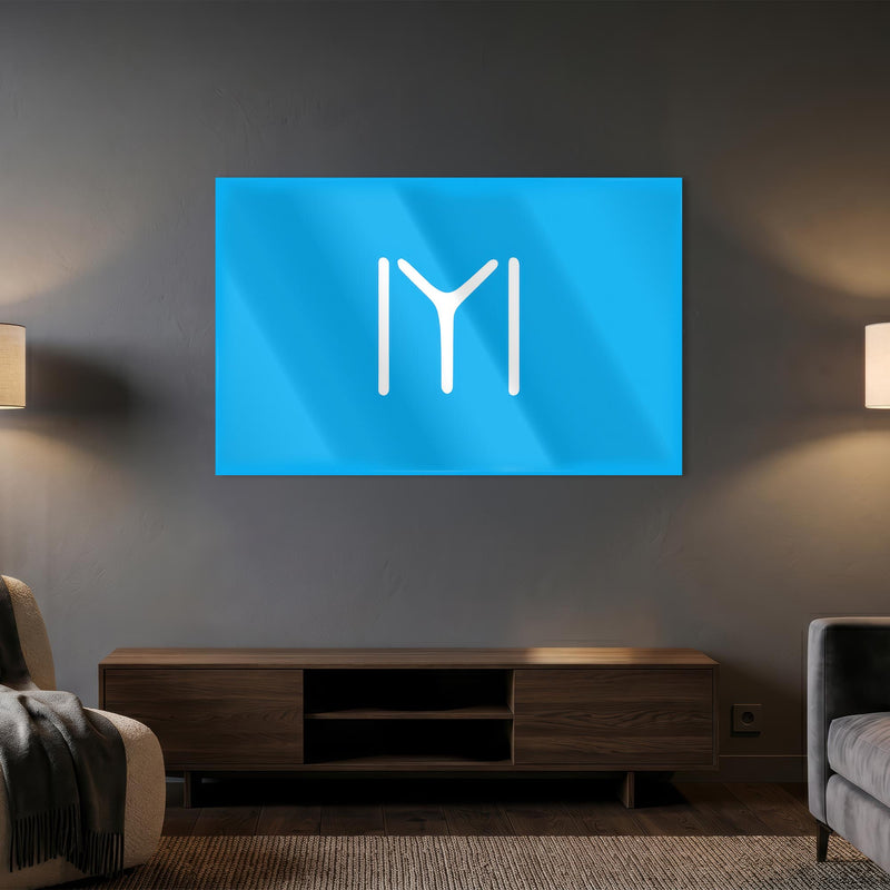 IYI Kayı Boyu Mavi Cam Tablo – Cam Tablo