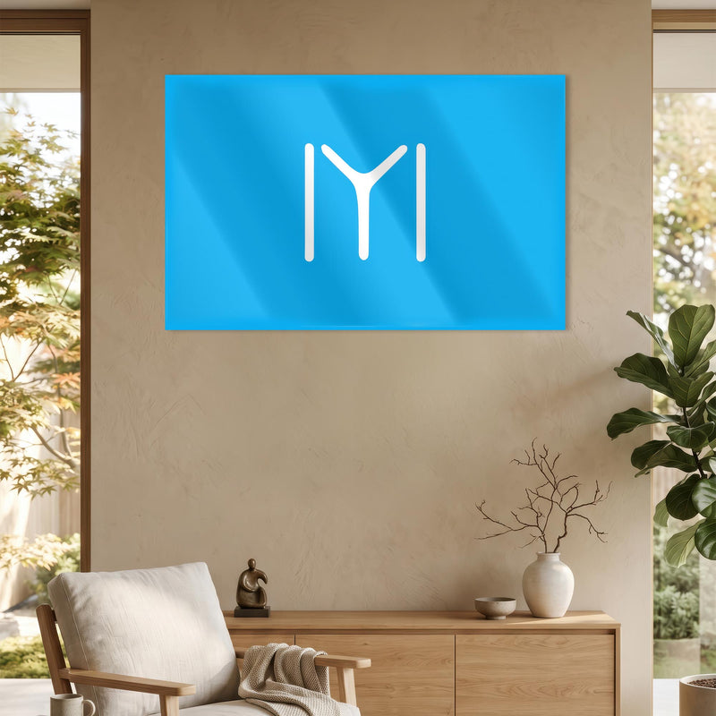 IYI Kayı Boyu Mavi Cam Tablo – Cam Tablo