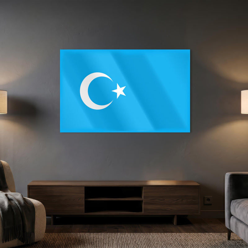 Doğu Türkistan Bayrağı Cam Tablo – Cam Tablo