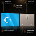 Doğu Türkistan Bayrağı Cam Tablo – Cam Tablo