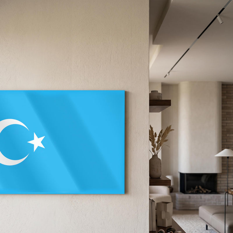 Doğu Türkistan Bayrağı Cam Tablo – Cam Tablo