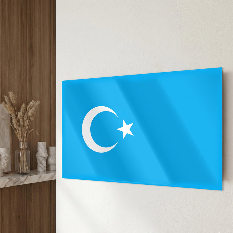 Doğu Türkistan Bayrağı Cam Tablo – Cam Tablo