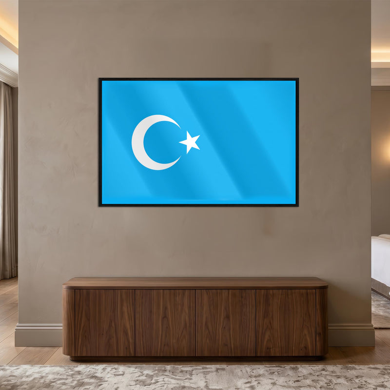 Doğu Türkistan Bayrağı Cam Tablo – Cam Tablo