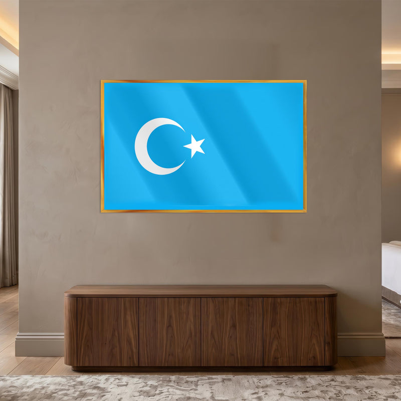 Doğu Türkistan Bayrağı Cam Tablo – Cam Tablo