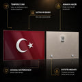 Minimal 3D Türk Bayrağı Cam Tablo – Cam Tablo