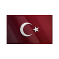 Minimal 3D Türk Bayrağı Cam Tablo – Cam Tablo