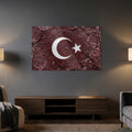 Granit Görünümlü Türk Bayrağı Cam Tablo – Cam Tablo